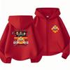 Thickened Autumn/Winter Hooded Zip-Up Sweatshirt for Kids–"Fireman Sam" Themed Long-Sleeve Top – Boys' & Girls' Apparel – Children's Role-Play Costume