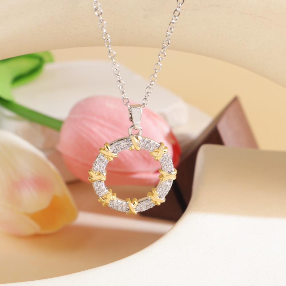 Европейский и американский ретро двухцветный гальванизированный медный циркониевый браслет легкая роскошь не выцветает женский универсальный высококлассный браслет