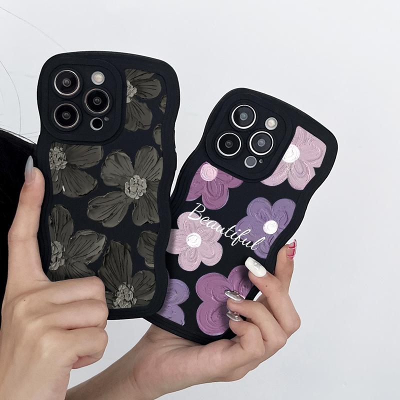 Мягкий чехол в форме цветочной волны для Samsung S23 Ultra A53 Redmi Note 12 Note 11 Pro Realme 11 C55 C53 IPhone Vivo Y35 Y02 Tecno Spark 10C, чехол из ТПУ