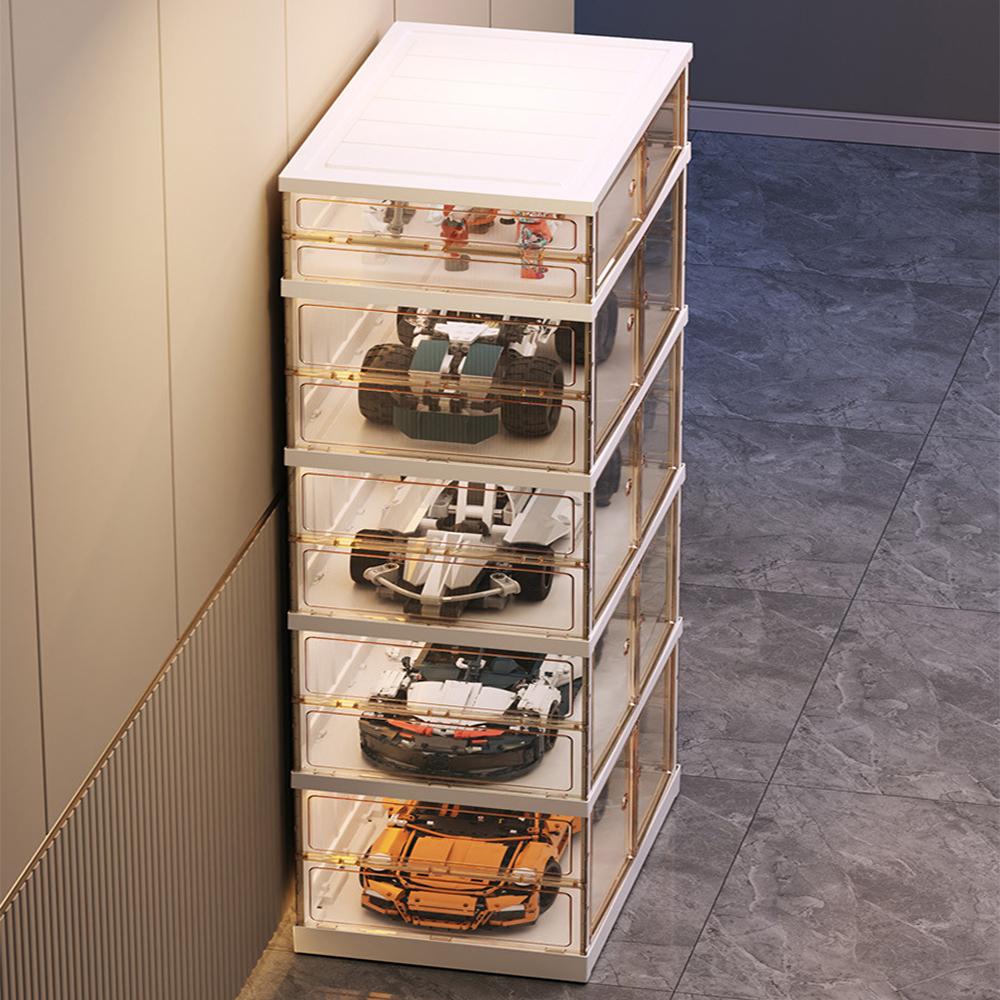 Stackable Multiple Layers Shoe Rack Pressure-Resistant Clear Shoe Storage Cabinet With Strong Load-Bearing Capacity Large Size