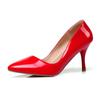 Spring and Autumn Fashion Thin Heel High Heel Shallow Mouth Pointed Head Size Women's Single Shoes Tide