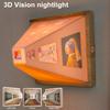 Naked Eye 3D Vision Night Light LED Illusion Atmosphere Light Classic Art Work Design Настенный светильник для спальни, гостиной