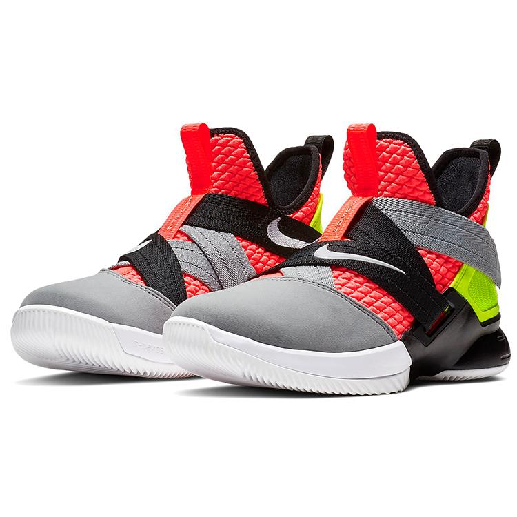 Nike Кроссовки для баскетбола Zoom Soldier 12 Mid top Детские Красный Зеленый Серый Подростковые AO2910-800