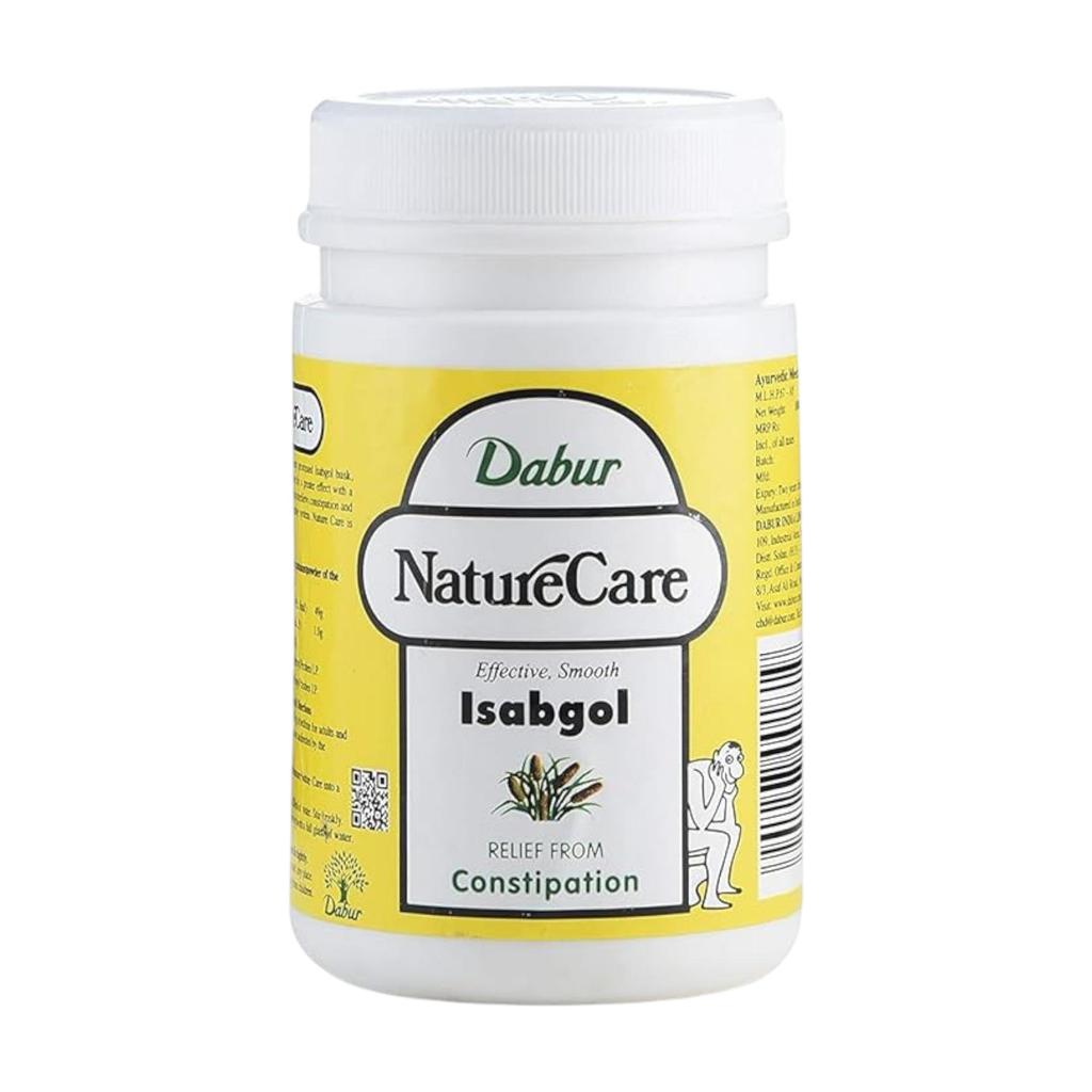 Dabur Nature Care Исабгол 100 г Органический порошок шелухи подорожника Упаковка из 1 шт. для естественного облегчения запоров и здоровья пищеварения