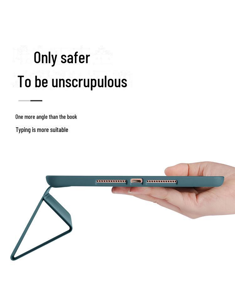 Triple-Fold Solid Color iPad Protective Cover for Pro 11/Air 4 & 5/iPad 10th Gen 10.9 inch/Mini 6/10.2 Inch