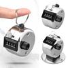 Portable 4 Digit Number Mechanical Counter Hand Held Metal Manual Counting Tally Counter Golf