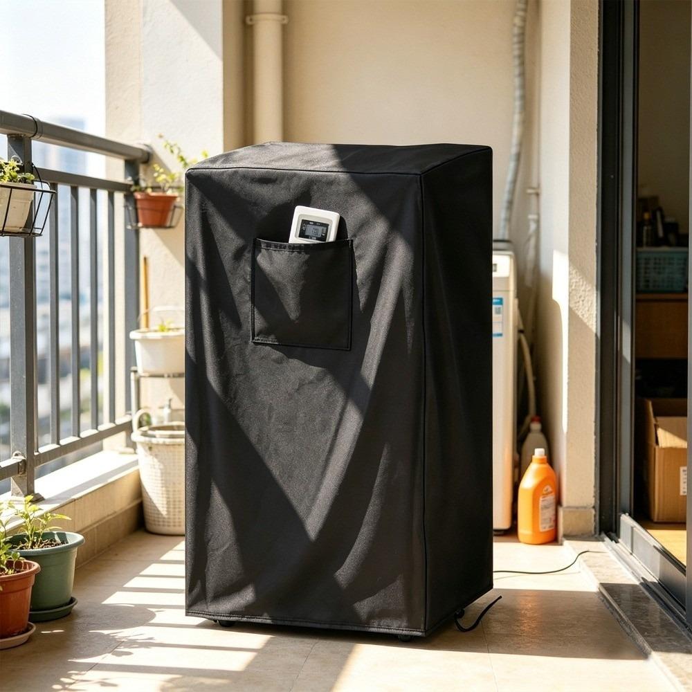 300D Oxford Cloth Mobile AC Unit Cover Drawstring Bottom Dustproof Cover For Mobile AC Unit