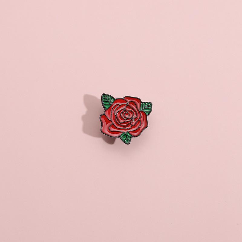 Stunning Alloy Rose Flower Brooch Creative Valentine's Day Gift For Men And Women