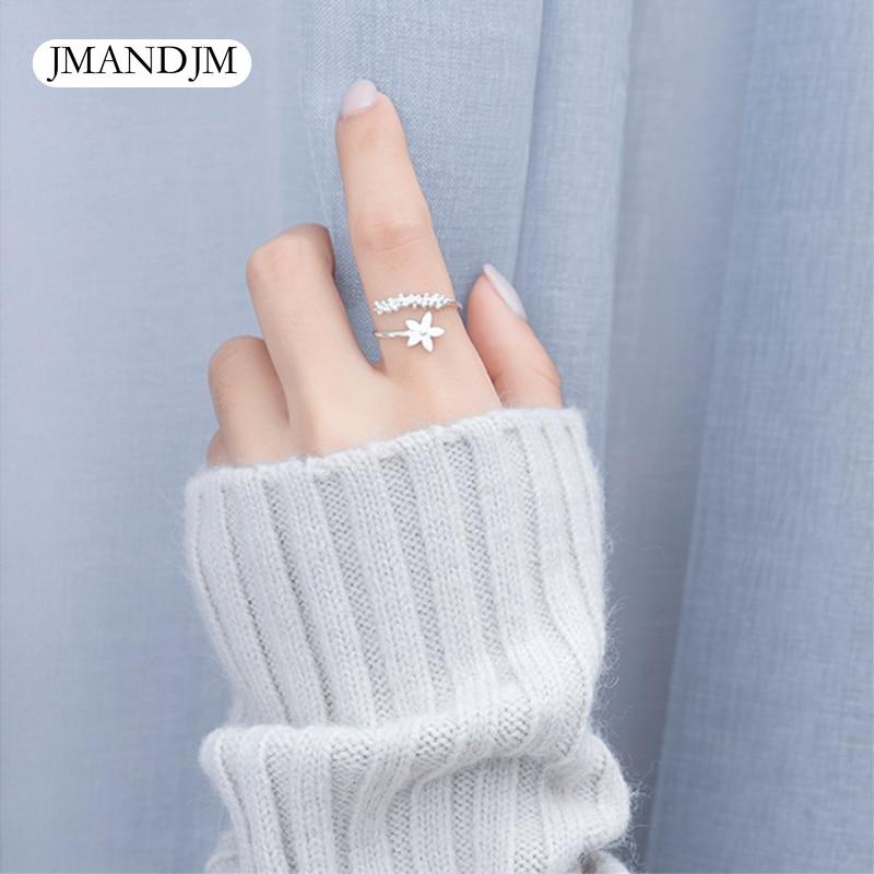 Fresh Flower Temperament Personality Literary Fashion Gift Korea Female Resizable Opening Rings