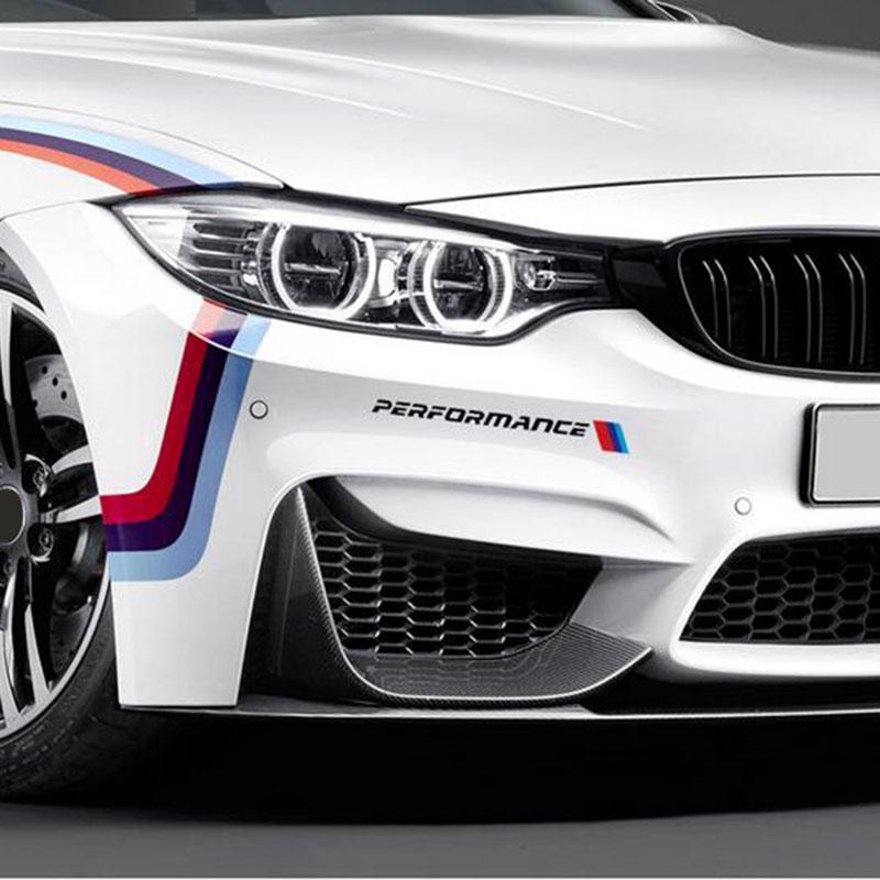 2 шт. Наклейки на окна бампера M Performance Наклейки на заднюю крышку багажника для BMW X7 X3 X4 X5 X6 3 4 5 6 7 серии Z4 M M3 M5 M6 E38 E39 E46 E53 E60 E61 E64 E70 E71