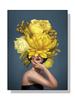 Современная сексуальная женщина с цветами голова плакат холст картина абстрактная мода леди настенное искусство для гостиной украшение дома Куадрос
