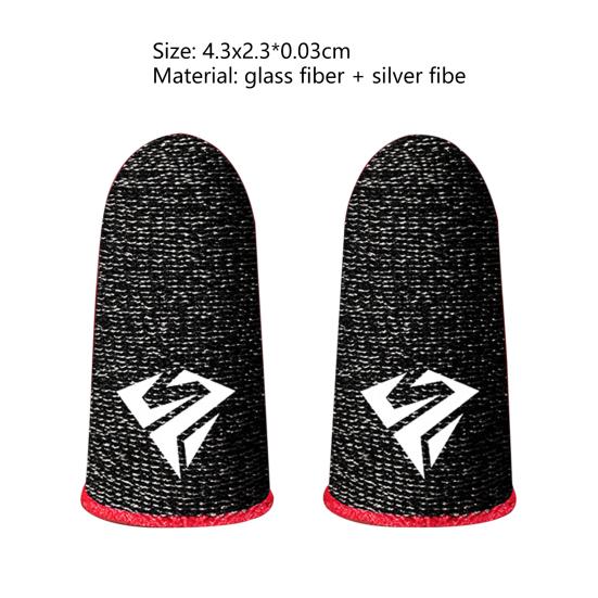 XIMUDED Gaming Finger Sleeves Anti-slip Sweatproof Ultra-thin Touch Screen Gloves Fingertip Cover for Mobile Game