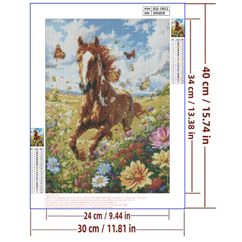 5d DIY Алмазная картина, вышивка крестом, бегущая лошадь, алмазная вышивка, цветок, морская мозаика, полный круглый дрель, домашний декор, ремесла