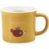 Microwave and Dishwasher Mino Made In 233004 "Kazukuma" Mug, Safe, Mouse, Mustard, Yellow, Approx. 240ml, Ware, Japan,