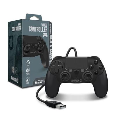 Проводной игровой контроллер Armor3 PS4 PC MAC Совместимость с USB-подключением / / Цвет/черный