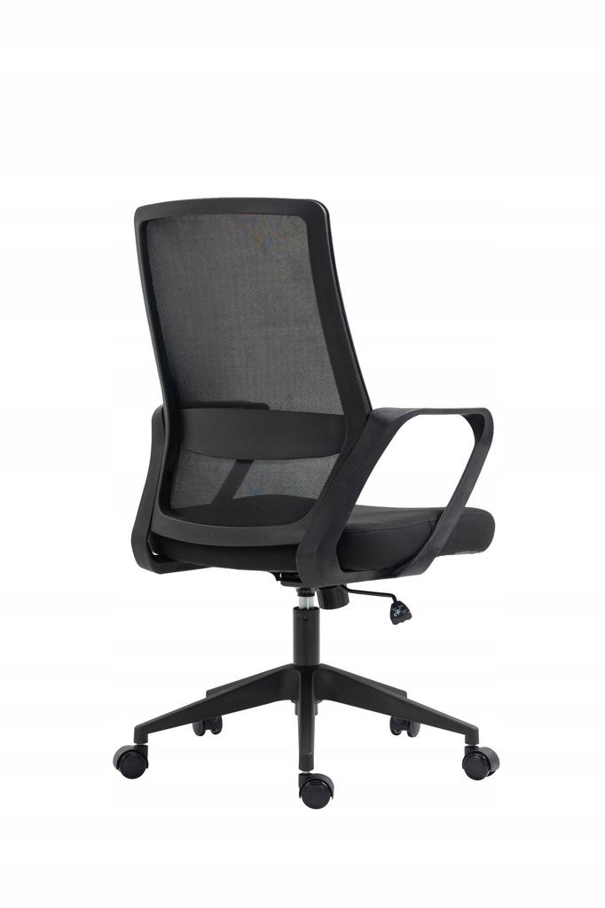 Black ergonomic mesh swivel chair for desk and study Furnitex