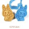 Labubu Cookie Cutter Anime 3D Pressable Biscuit Mold Confectionery Cookie Stamp Baking Pastry Kitchen Bakeware Tools Cake Decor