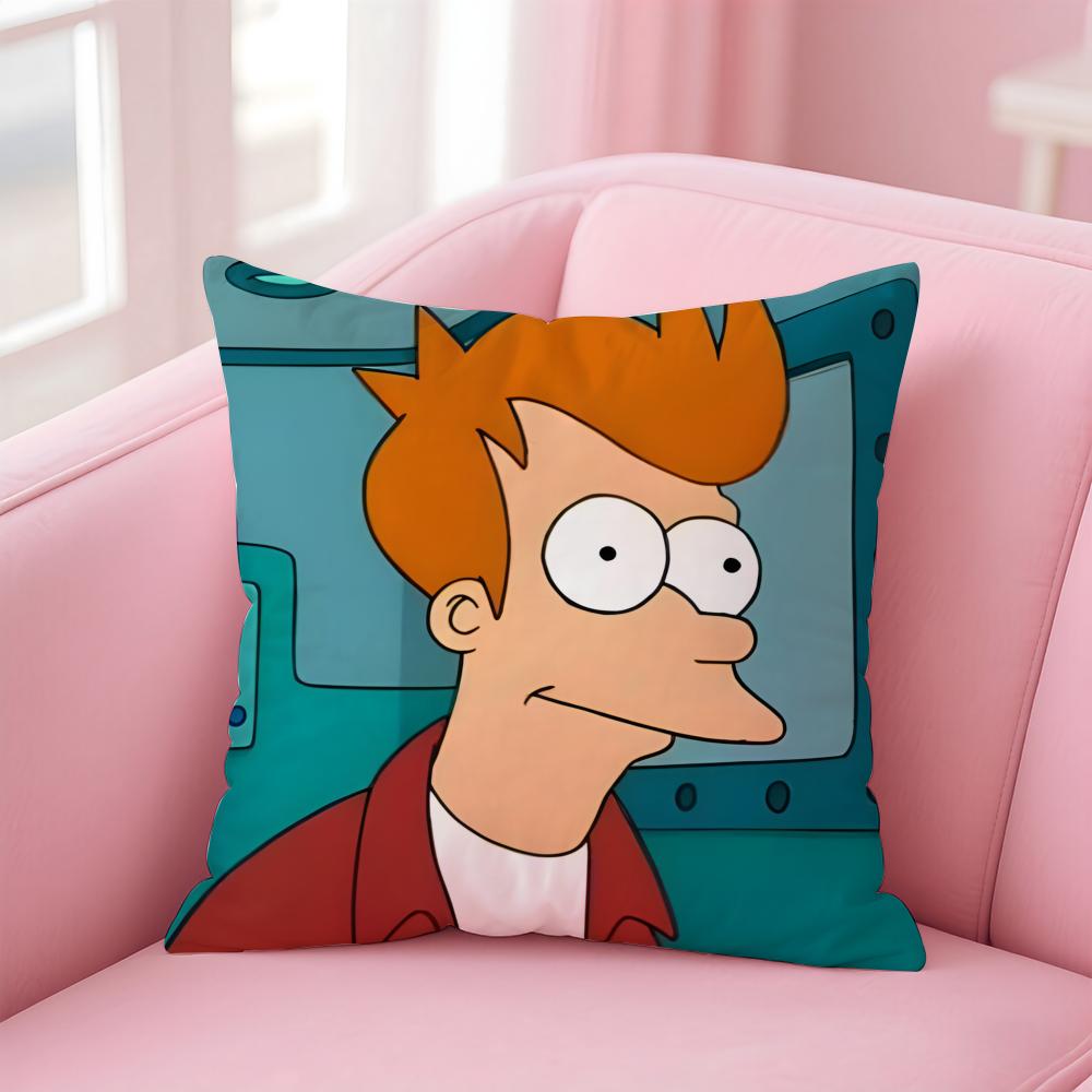 Чехол на подушку с принтом из аниме F-Futurama для дома и автомобиля, многоцелевой чехол для подушки - Двусторонний, мягкий и прочный для повседневного использования