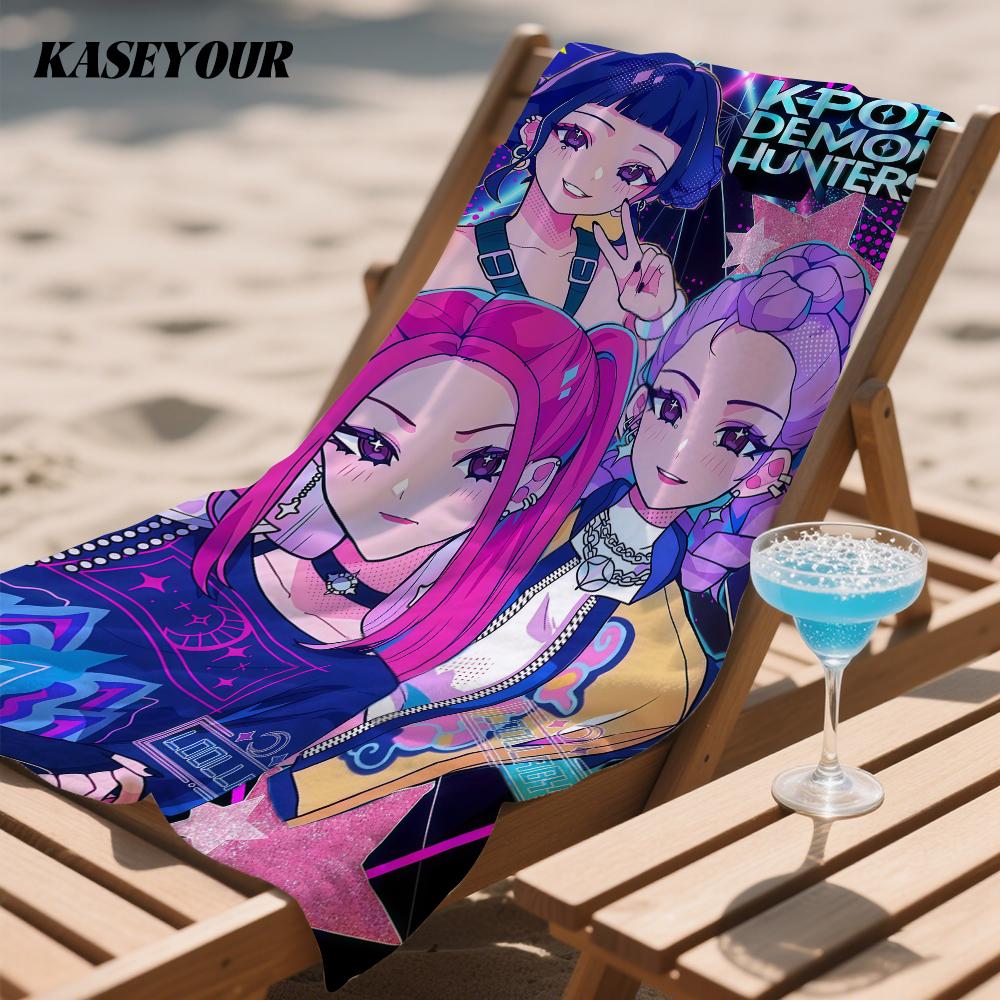 KPop D-Demon HH-Hunters Quick Drying Bath Towel Microfiber beach towel light weight swimming camping yoga beach out