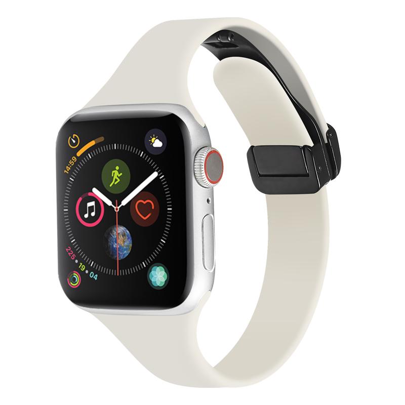 Силиконовый ремешок для Apple Watch Band 44 мм, 45 мм, 49 мм, 40 мм, 41 мм, 42 мм, 38 мм, спортивный браслет с магнитной пряжкой Iwatch 7 8 5 4 SE Ultra