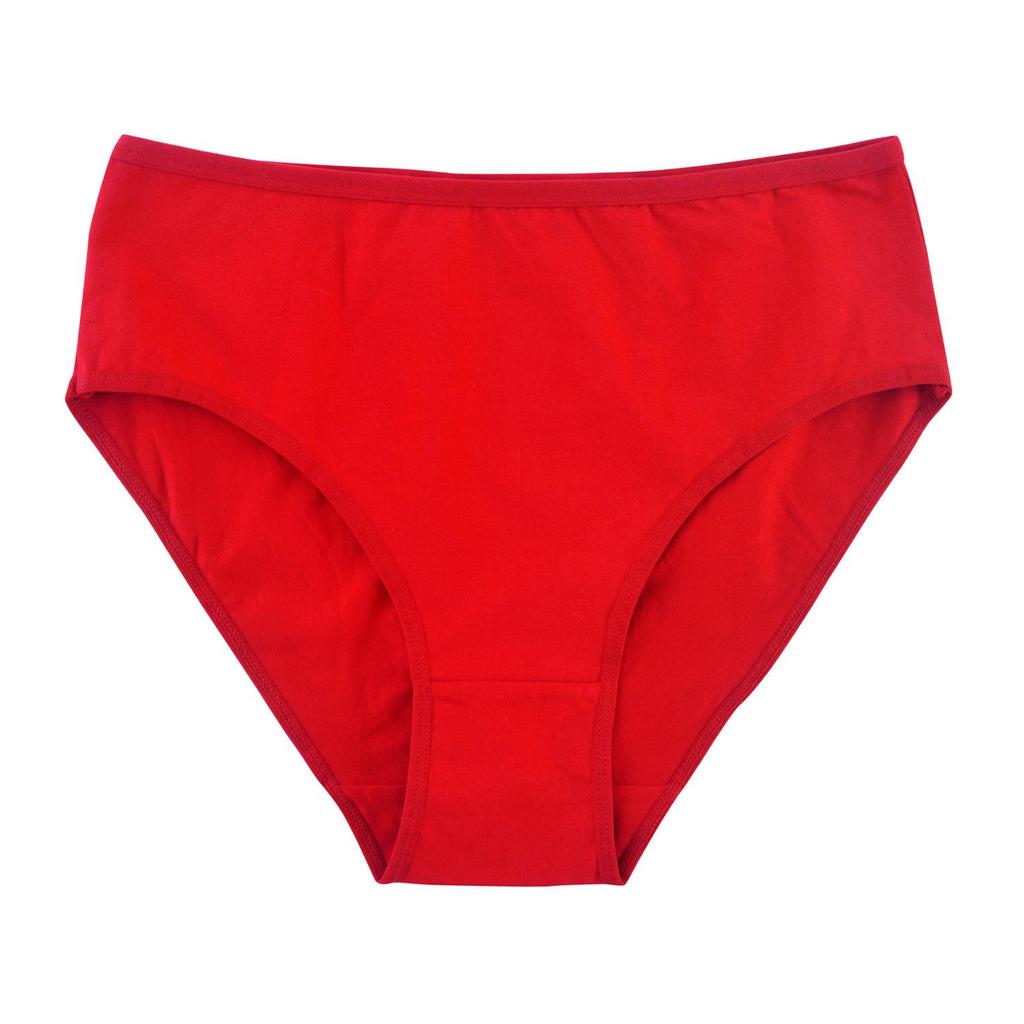 Хлопковое нижнее белье с высокой талией большого размера для женщин - Однотонное для мам среднего и пожилого возраста