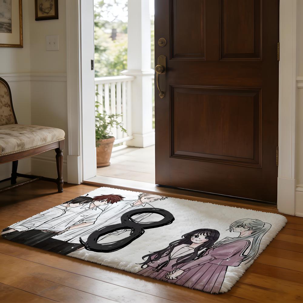 Floor Mat Soft Flannel Rug Non Slip Absorbent Mat for Bathroom Bedroom Home Decor Rapper W WAKE UP LUCKI