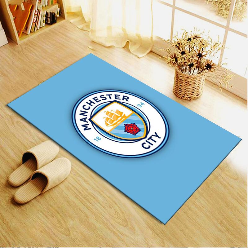 Manchester City Football Clu Carpet Rug for Living Room Bedroom Home Sofa Decoration,Kids play Non-slip Floor Mat