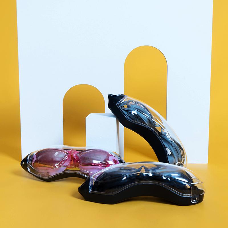 Профессиональные очки для плавания с берушами, зажимом для носа, гальванопокрытием, водонепроницаемые, силикон, для взрослых