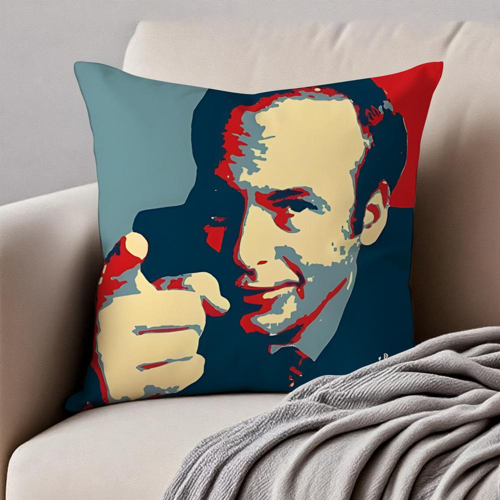 Crime American TV BBetter Call Saul Cushion Cover Pillowcase Antidustmite Invisible Zipper Short Plush Sofa Cushion