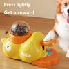 Интерактивная игрушка-пазл для медленного кормления собак, большой вместимости, не содержит БФА, легко моется, игрушка-диспенсер для лакомств для собак в форме мультяшной утки