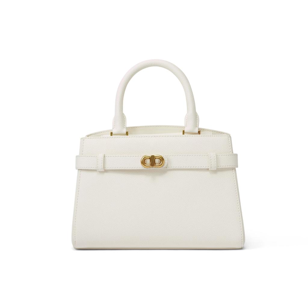 Charles & Keith Metal Buckle Strap Versatile Kelly Bag Women Handbags Cream Teal Black CK2-50160102