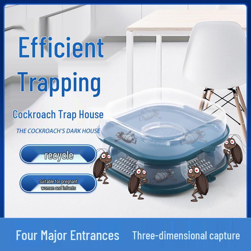 Efficient Cockroach Trap for Kitchen and Bathroom - Powerful Insect Catcher Box
