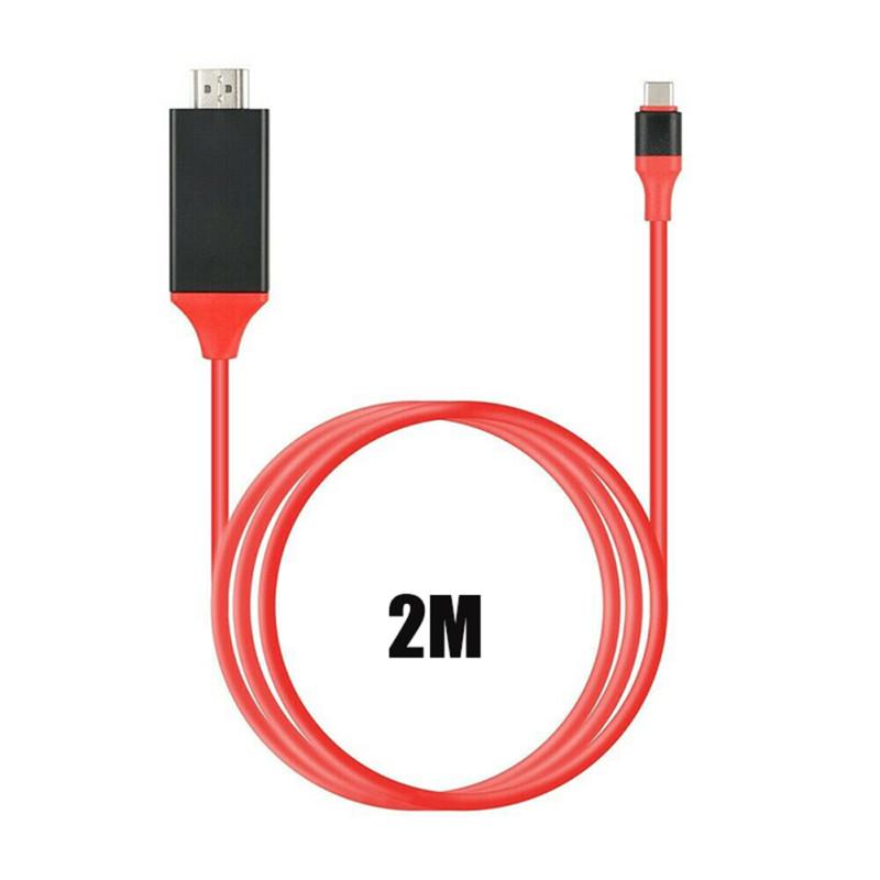 Кабель-адаптер USB Type-C к HDMI HDTV 4K 30 Гц высокой четкости для ПК, ноутбука, планшета, смартфона