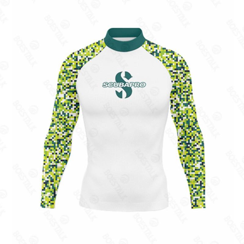 Mens UV Protection Long Sleeve Rash Guard Surf Shirt Surfing Diving Swimming Sun