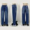 Джинсы прямого покроя с высокой талией, меховые, женские, новые модные, широкие брюки с высокой талией, джинсы, весна и осень для женщин, Y2k