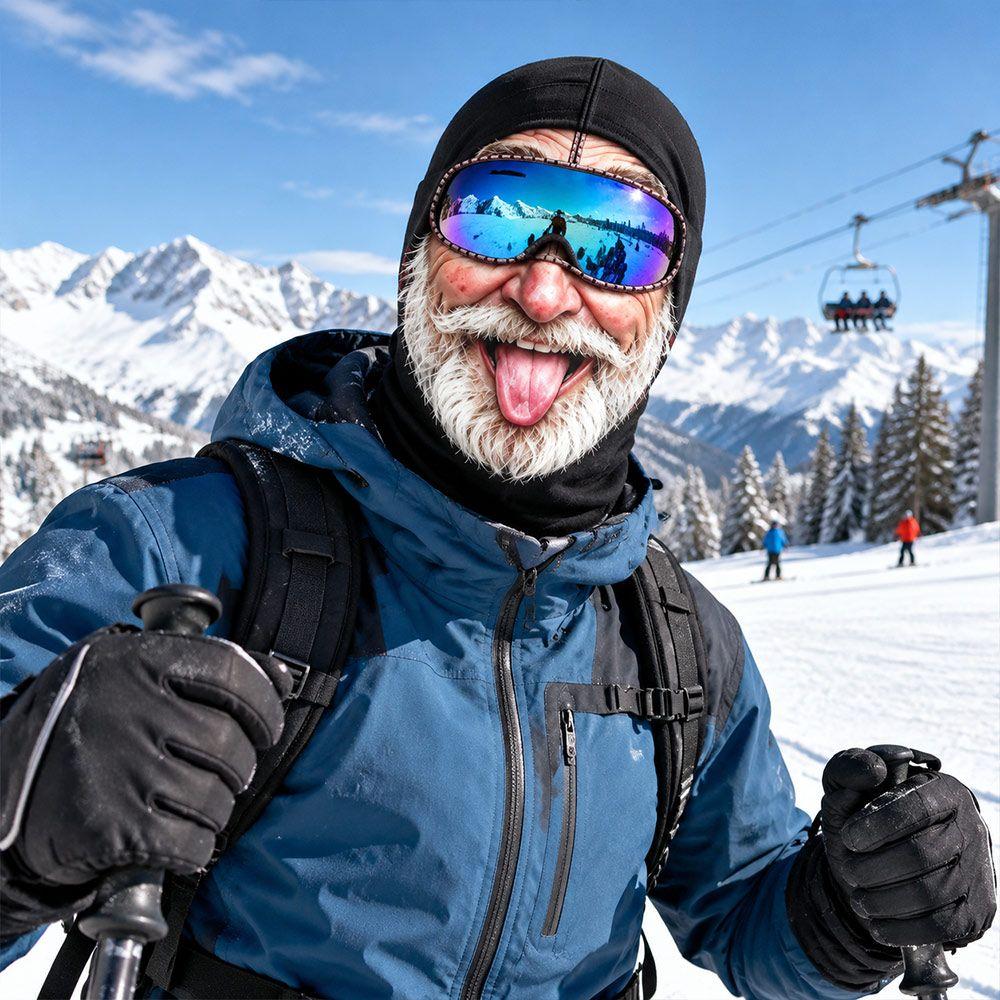 Breathable Old Man Balaclava Face Mask Stretchy Fabric Full Face Mask For Men Woman