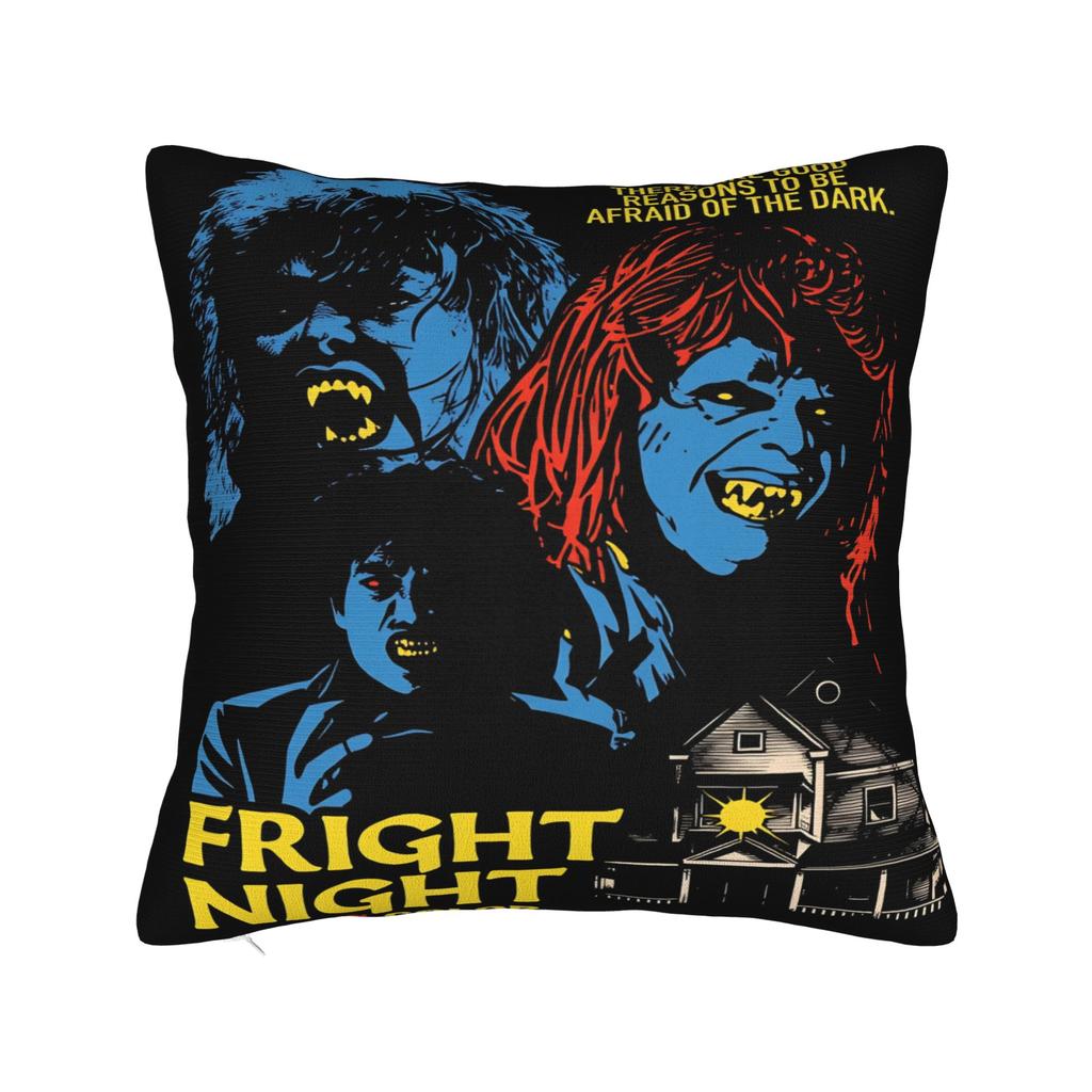 Horror Film Frighteds Nights Pillow Cover Funny Pillow Case For Living Room Bed Chair Comfy Cushion Cover Birthday Present