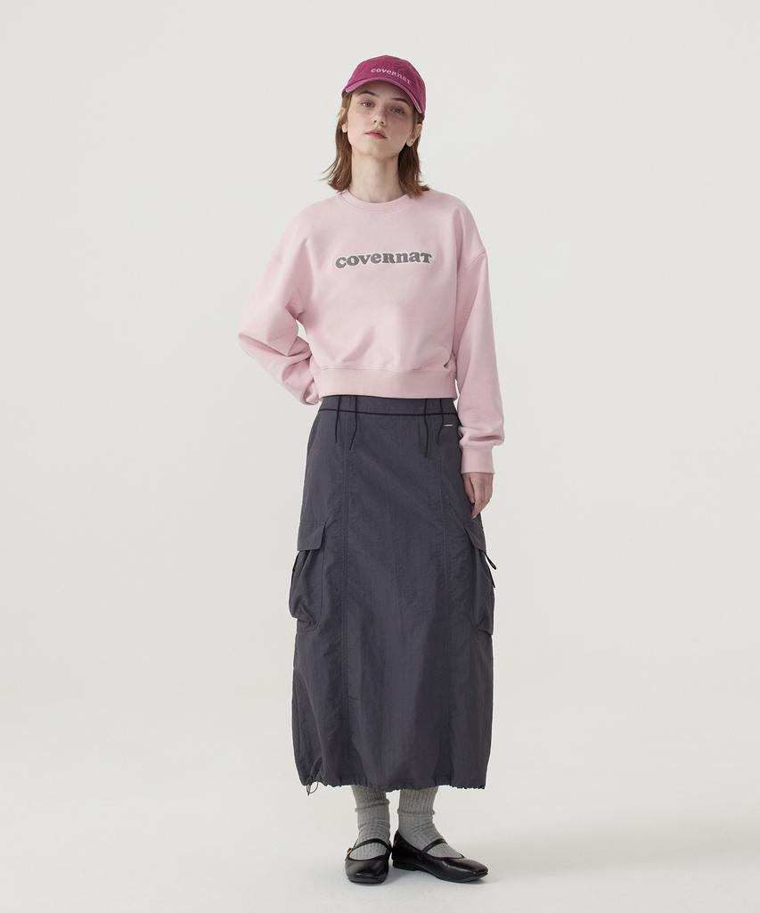Covernat Woman String Cargo Skirt Charcoal