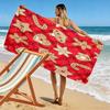 Whimsical gingerbread holiday. Print beach towel, quick drying, suitable for travel, outdoor sports, jogging, the beach and swimming, gift