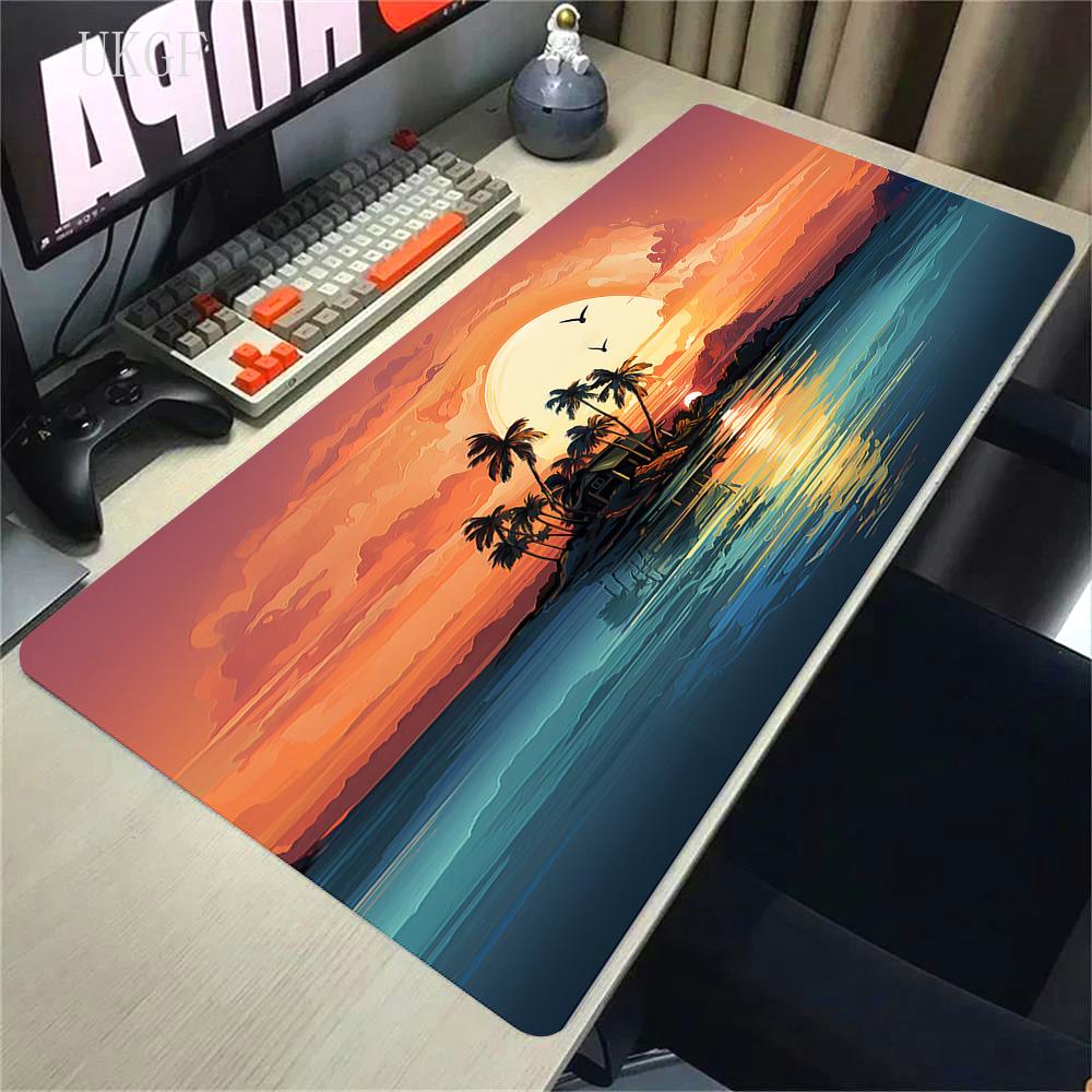 900x400 HD Print Rubber Mouse Pad Landscape Mountain Sunset Cartoon Mouse Pad XXL Extended Mouse Pad Pc Computer Non-slip Carpet