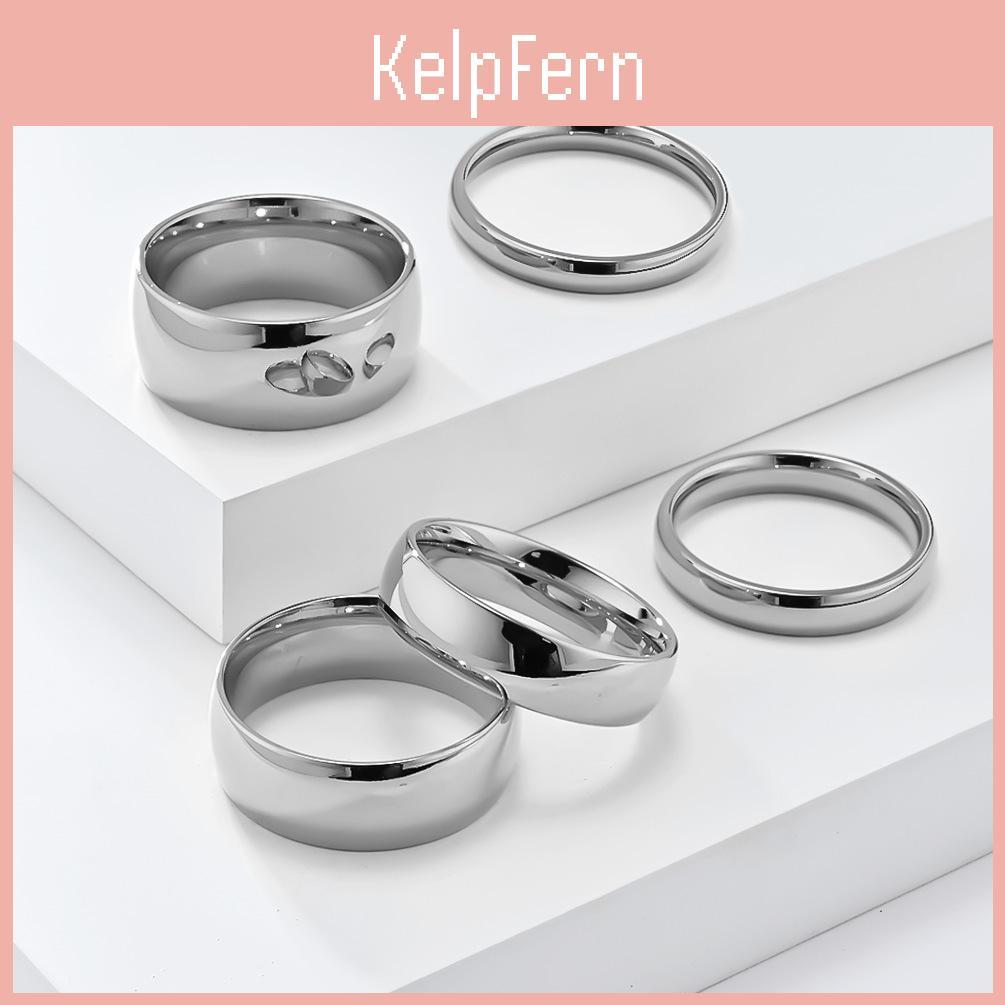 Style High Neutral Cool Minimally End Glossy Titanium Steel Tail Ring Mens And Womens Stainless Steel Ring
