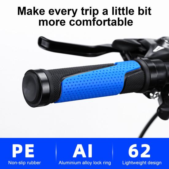 1 пара чехлов на ручки велосипедного руля, нескользящие, резиновые, прочные, универсальные, для горного велосипеда