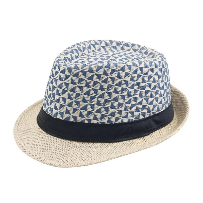 Men's Fashion Colid Color Handsome Summer Jazz Cap Beach Straw Caps Hats Sun Hat Men Fashion Accessories Creative Gifts Decor