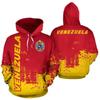 3D Printed Venezuela Flag National Emblem Hoodie Fashion Long Sleeves Pullover Men Women Street Sports Fitness Sweatshirt Coat