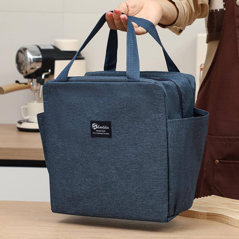 Катионная водонепроницаемая термосумка для ланча с двумя карманами и алюминиевой фольгой