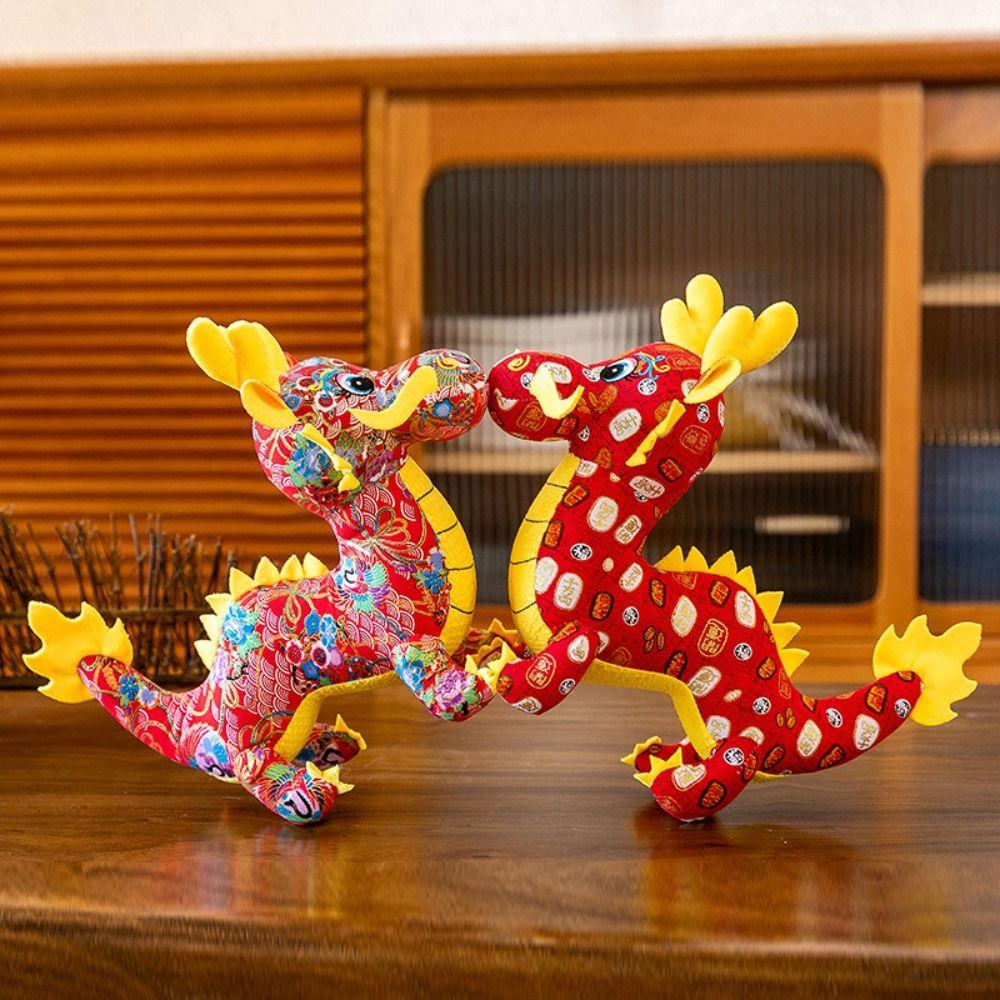Китайский Дракон Зодиакальный Дракон Мягкие Игрушки Мультфильм Китайский Дракон Талисман Детей