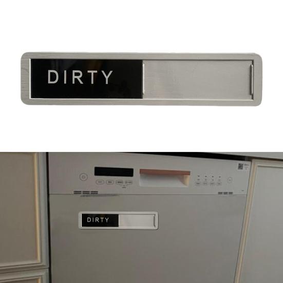 Грязно-чистый магнит для посудомоечной машины цинковый сплав легко читаемый слайд для посудомоечной машины грязно-чистый магнитный индикаторный знак кухонное украшение