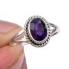 Подарочное кольцо из чистого серебра 925 пробы с натуральным африканским аметистом S.7 v1d70