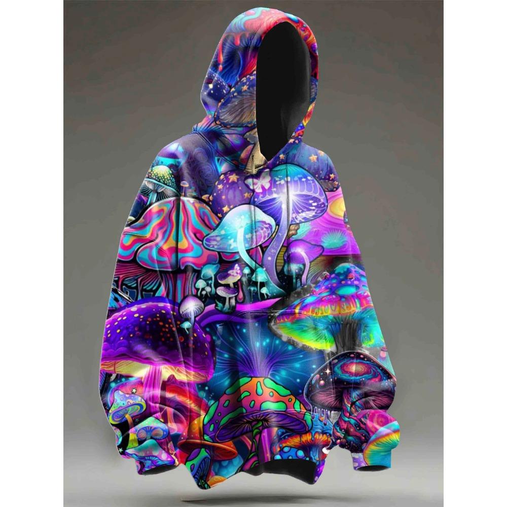 Spring Autumn Cosmic Psychedelic Aliens Art Casual Hoodie Sweatshirt 3D Printed Women For Men Hoodies