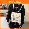 Style Solid Japanese Color Backpack Outdoor Large Capacity Transparent Itabag